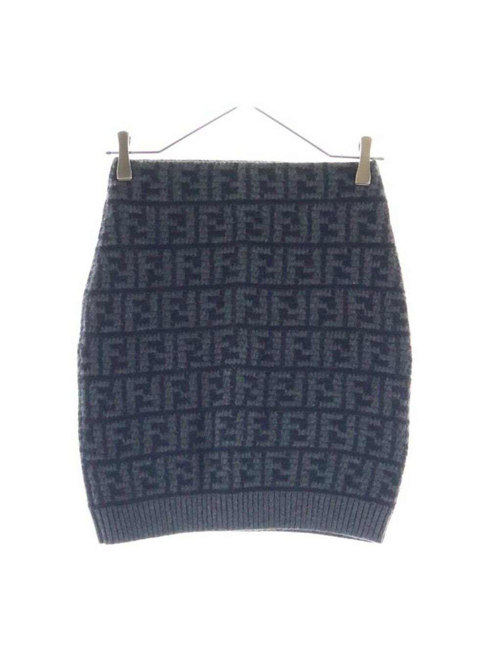 Fendi Zucca Skirt Black Cashmere